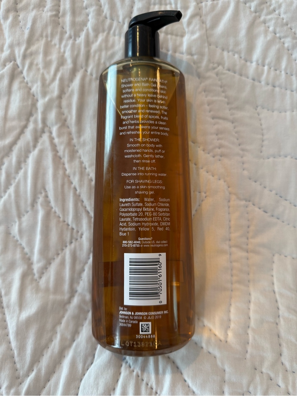 Neutrogena Rainbath Amber Shower and Bath Gel - Black Pump 16 oz - Picture 2 of 2